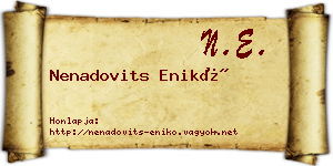 Nenadovits Enikő névjegykártya